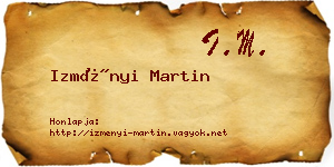 Izményi Martin névjegykártya