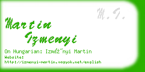 martin izmenyi business card